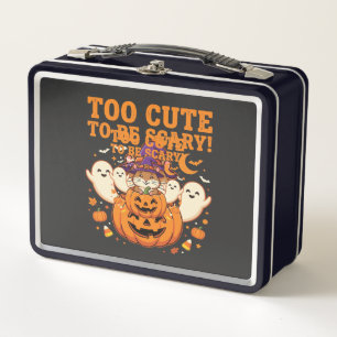 Süßes Halloween Hamster Kürbis Geist Design_1 Metall Brotdose