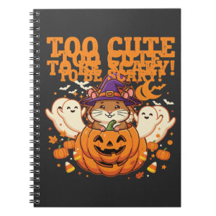 Süßes Halloween Hamster Kürbis Geist Design_1 Notizblock