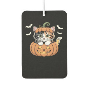 Süßes Halloween-Kätzchen in einem Kürbis Classic T Autolufterfrischer