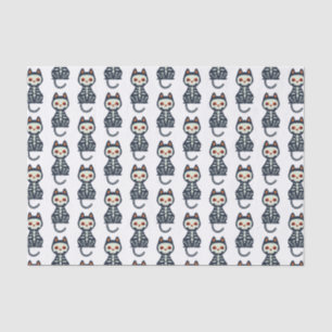 Süßes Halloween-Katzenmuster Seidenpapier