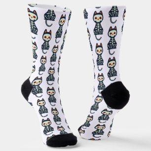 Süßes Halloween-Katzenmuster Socken