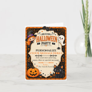 Süßes Halloween-Kostüm  Einladung