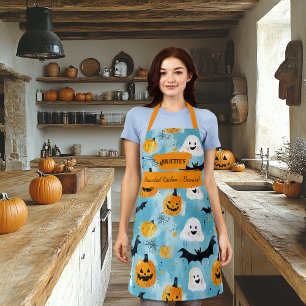 Süßes Halloween-Küchenmuster für gruseliges Backen Schürze