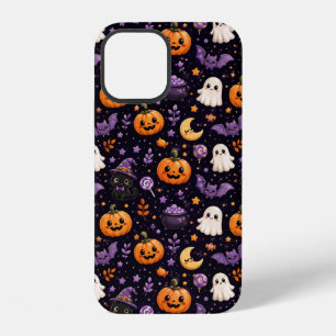 Süßes Halloween-Kürbis-Geist-Katze-Fledermaus-Must iPhone 12 Hülle