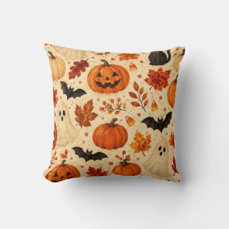 Süßes Halloween-Kürbis-Geister-Schwarzkatzen-Muste Kissen
