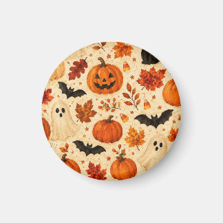 Süßes Halloween-Kürbis-Geister-Schwarzkatzen-Muste Magnet