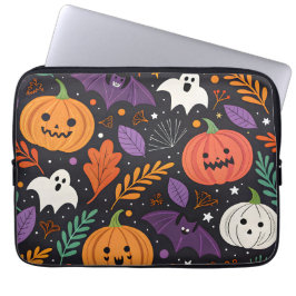 Süßes Halloween-Muster mit magischer Note Laptopschutzhülle