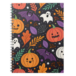 Süßes Halloween-Muster mit magischer Note Notizblock