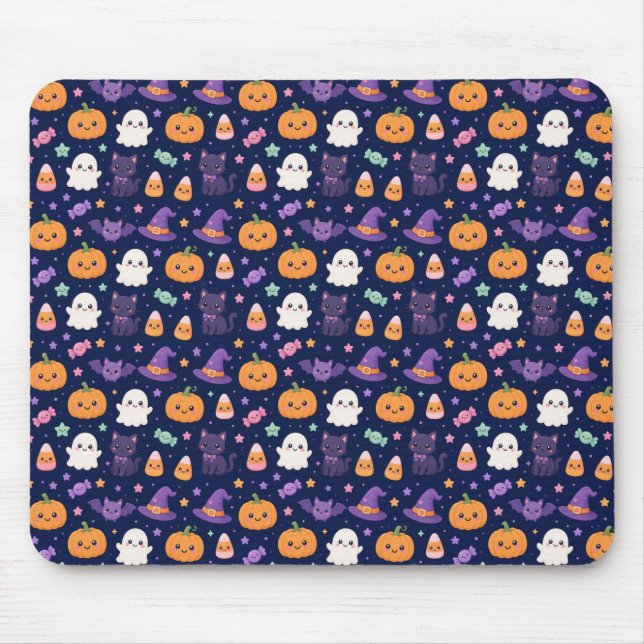 Süßes Halloween-Muster Mousepad (Vorne)