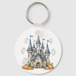 Süßes Halloween-Schloss-Geister-Kürbis-Kinder Schlüsselanhänger