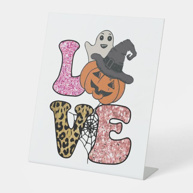 Süßes Halloween Sockelschild (Vorderseite)