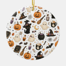 Süßes Halloween-Wasserfarbmuster mit schwarzen Kat