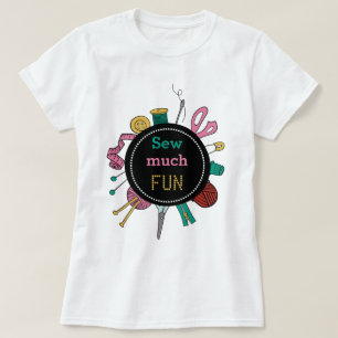 Süßes Handgezeichnetes Nähen & Handwerkzeuge T-Shi T-Shirt