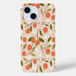 Süßes handgezeichnetes Orangenblüten-Nahtlosmuster Case-Mate iPhone Hülle