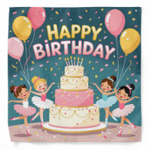 Süßes Happy Birthday Ballerina Thema