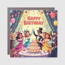 Süßes Happy Birthday-Masquerade-Thema