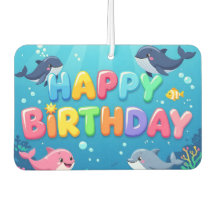 Süßes Happy Birthday nautischer Delfin