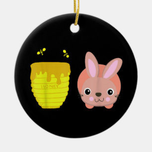 Süßes Häschen Niedliches & Lustiges Kaninchen Tier Keramik Ornament