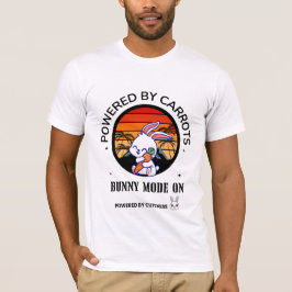 Süßes Häschen umarmt Karotte Retro-Sonnenuntergang T-Shirt