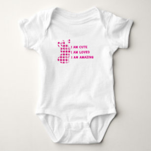 SÜßES HASEL ROSA ICH BIN SÜß  BABY STRAMPLER