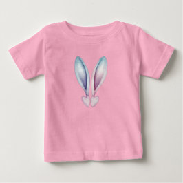Süßes Hasenohren-Herz-Symbol Baby T-shirt