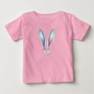 Süßes Hasenohren-Herz-Symbol Baby T-shirt