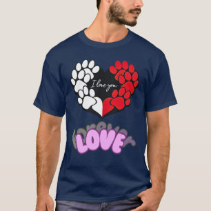 Süßes Haustier-Herz-T-Shirt T-Shirt