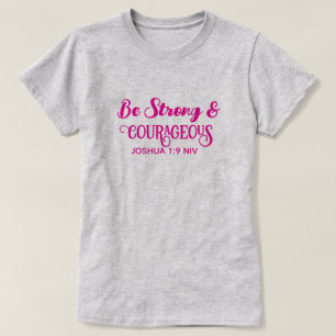 Süßes heißes Rosa Stark und Mutig Einfaches Grau T-Shirt