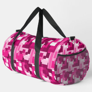 Süßes, heißrosa digitales Camouflage-Muster Mädche Duffle Bag