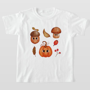 Süßes Herbst-Freunde-Kinder-T-Shirt Kawaii Herbs T-Shirt