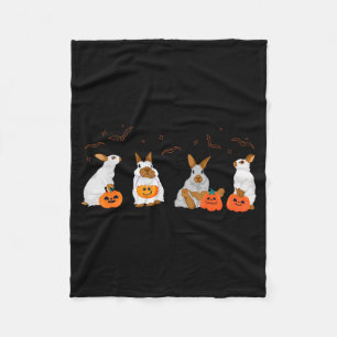 Süßes Herbst-Gespenst-Hasen-Kaninchen-Halloween-Ko Fleecedecke