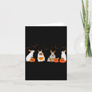 Süßes Herbst-Gespenst-Hasen-Kaninchen-Halloween-Ko Karte