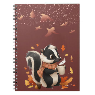 Süßes Herbst-Stinktier-Notizbuch - Cozy Herbst-Jou Notizblock