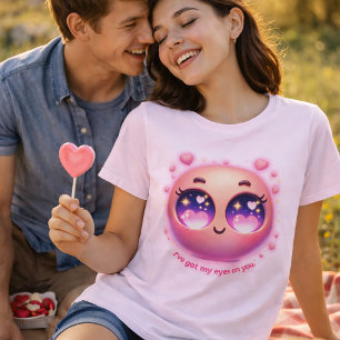 Süßes Herz Augen Emoji Liebe Kawaii T-Shirt
