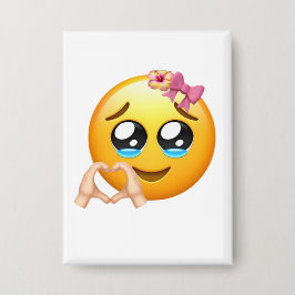 Süßes Herz Hände Emoji Pin - Coquette Ästhetik Button