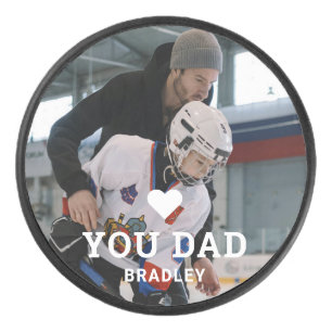 Süßes Herz ICH LIEBE DICH PAPA Personalisierte Fot Eishockey Puck