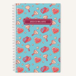 Süßes Herz Schokoladeneis Muster Süße Liebe Notizbuch