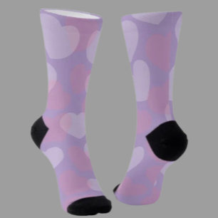 Süßes Herz Streusel   Lavendel Herz Crew Socken