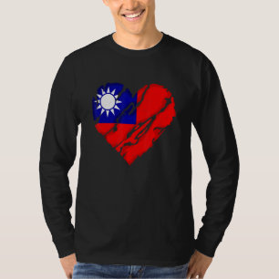 Süßes Herz Taiwanesisch Flagge Ich Liebe Taiwan T T-Shirt