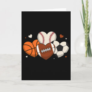 Süßes Herz Verkauf Sketll Fußll Fußball Fan Valent Karte