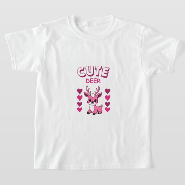 süßes Hirsch-Sticker-Design T-Shirt (Ablage )