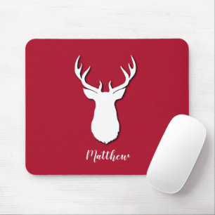 Süßes Hirsch-Trophäen-Muster Festlich Mousepad