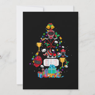 Süßes Hockey-Weihnachtsbaum-Ornament Lustiges Gesc Feiertagskarte