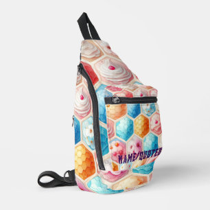 Süßes Honigwaben-Dessert Nahtloses Design Crossbody Bag
