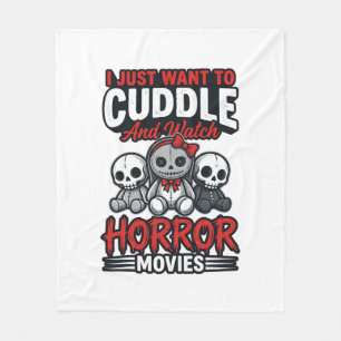 Süßes Horrorfilm-Kuschel-Vintage-Grafik-Shirt-Des Fleecedecke