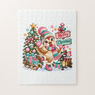 Süßes Huhn Frohe Weihnachten