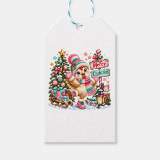 Süßes Huhn Frohe Weihnachten Geschenkanhänger