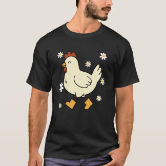 Süßes Huhn in Regenstiefeln T-Shirt