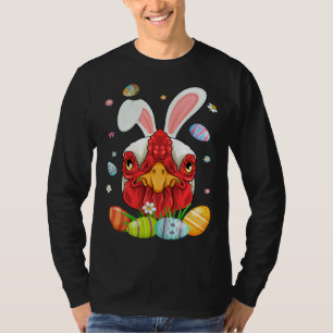 Süßes Hühnergesicht mit Hasenohren Bunte Eier Ea T-Shirt