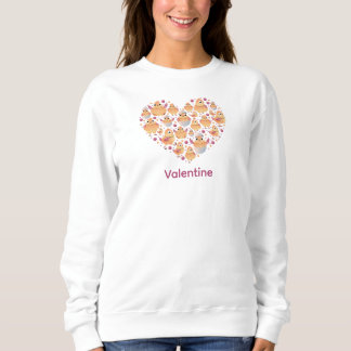 Süßes Hühnerherz Valentinstag Sweatshirt